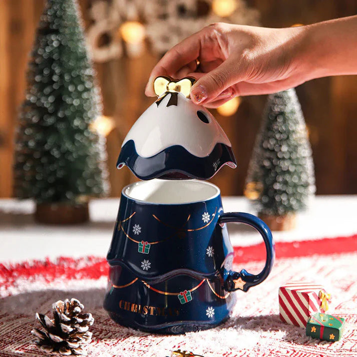 CHRISTMAS COFFEE BOW MUG