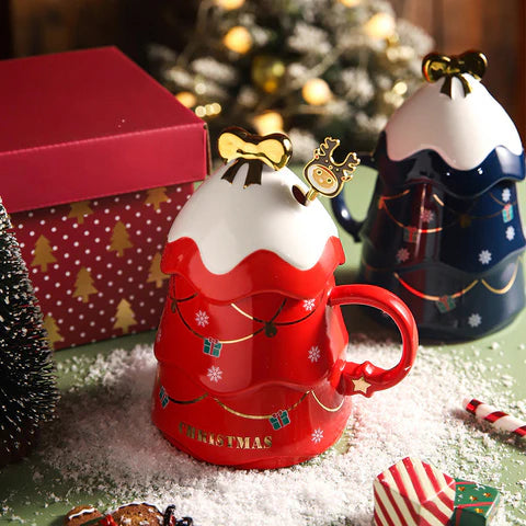 CHRISTMAS COFFEE BOW MUG