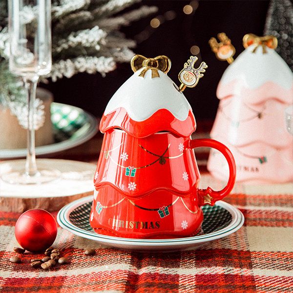 CHRISTMAS COFFEE BOW MUG