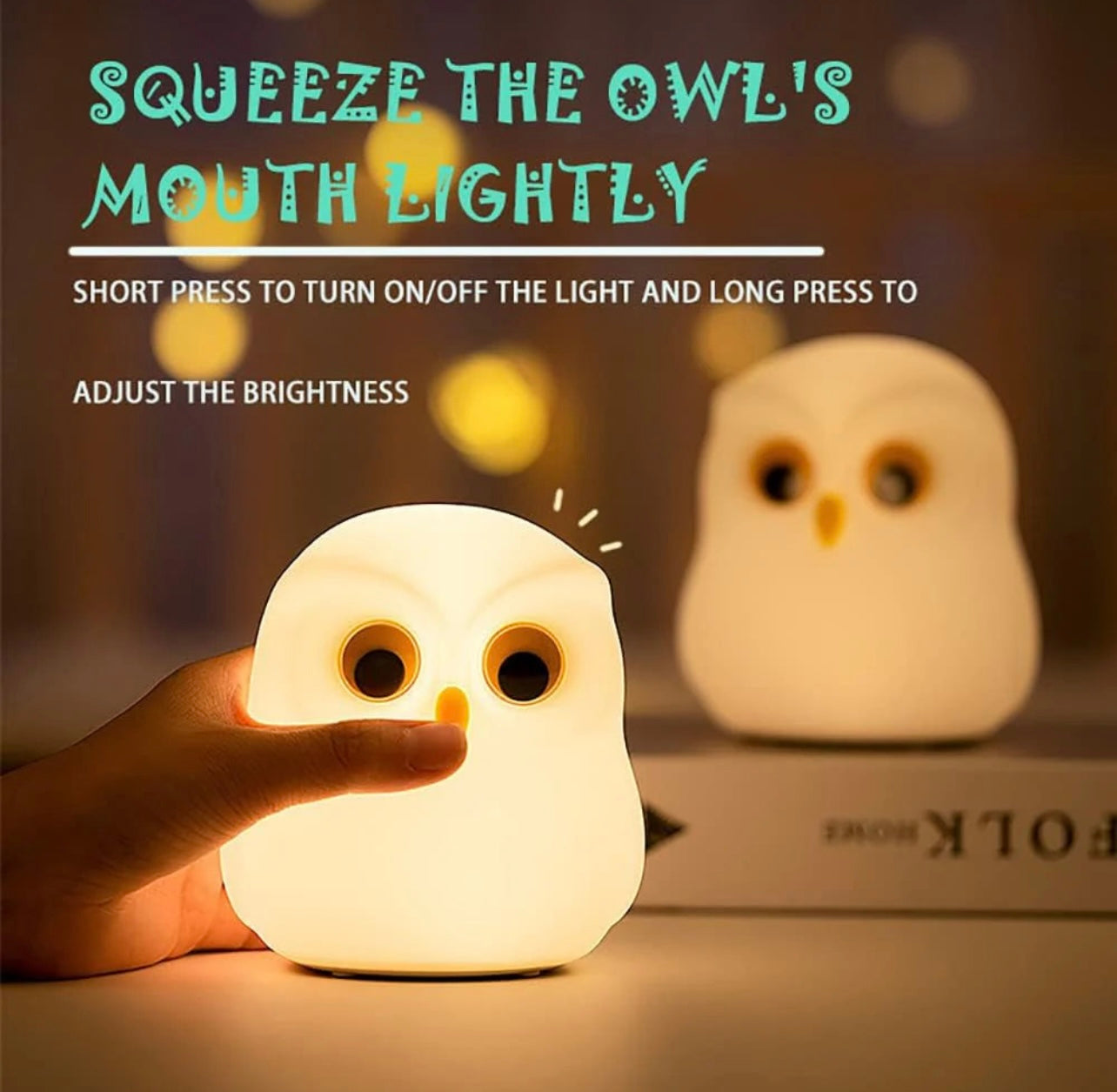 CUTE OWL SILICONE LAMP