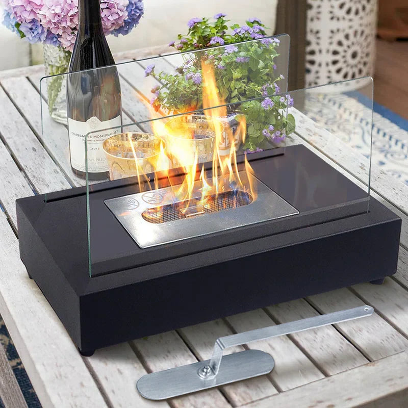 RECTANGULAR TABLE FIREPLACE LAMP