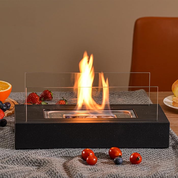 RECTANGULAR TABLE FIREPLACE LAMP