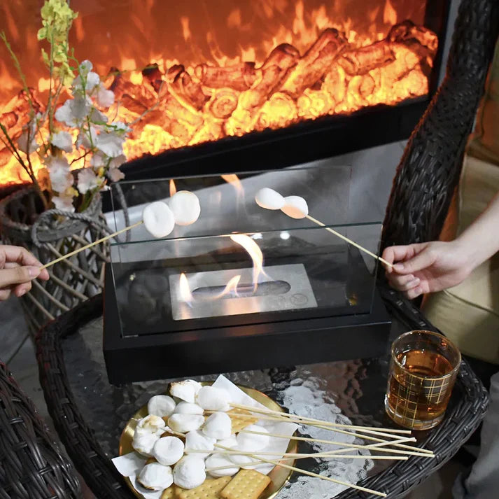 RECTANGULAR TABLE FIREPLACE LAMP
