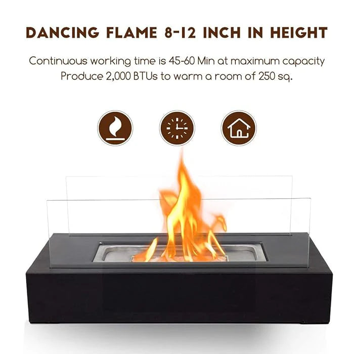 RECTANGULAR TABLE FIREPLACE LAMP