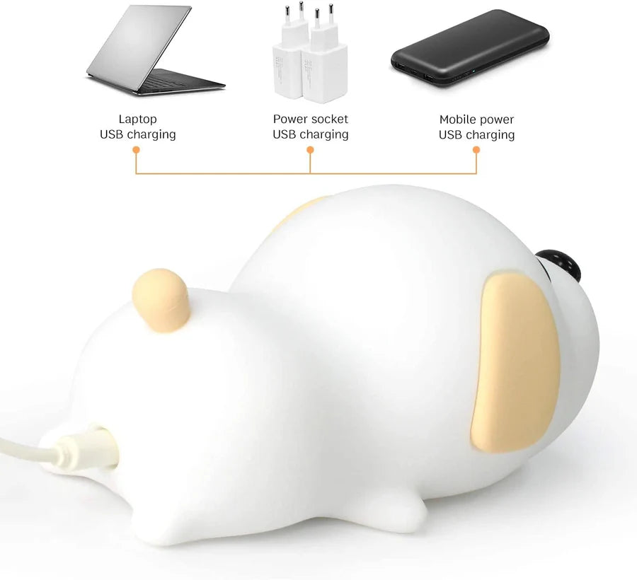 CUTE DOG SILICONE LAMP