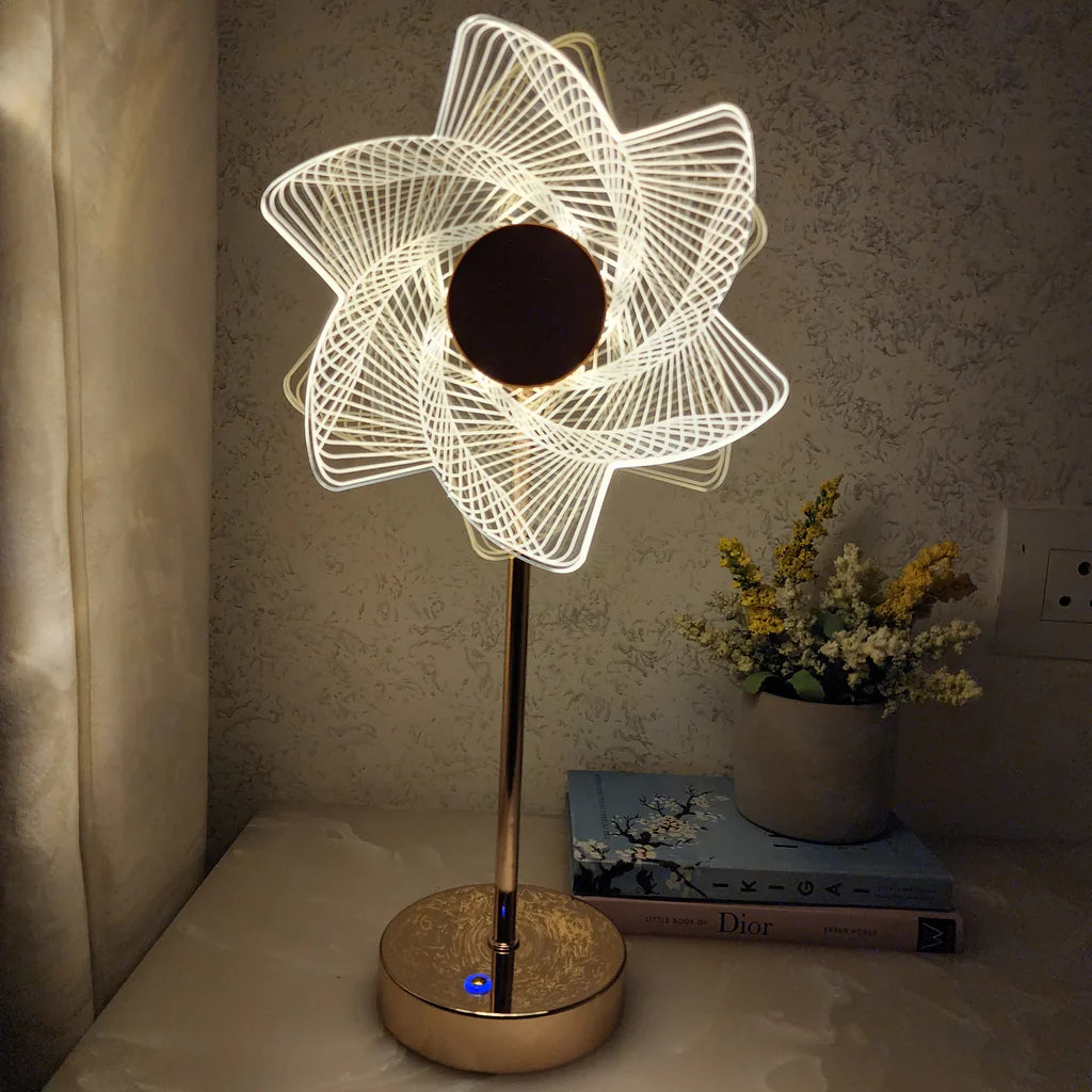 SUNFLOWER ACRYLIC LUMINIOUS CHARGING TABLE LAMP