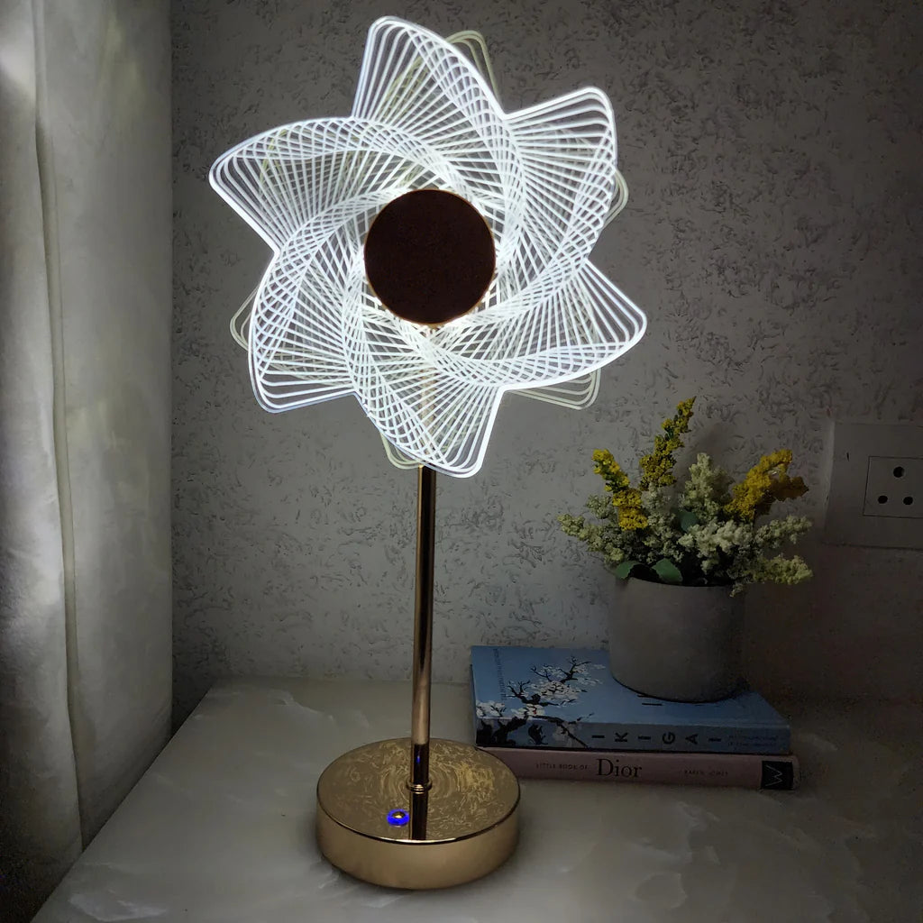 SUNFLOWER ACRYLIC LUMINIOUS CHARGING TABLE LAMP